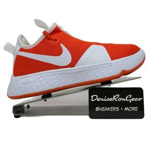Nike Mens White Orange Sneaker Shoes Size US 6.5